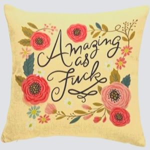Square Pillow Home Decor Couch “Amazing as F*ck” Cushion Bed Polyes…